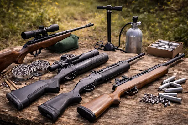 Pružinová vs. PCP vs. CO₂ vzduchovka: plusy a mínusy v praxi