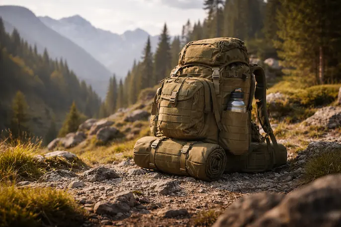 Batoh na 3-dňový výlet s kompletnou outdoorovou výbavou.webp