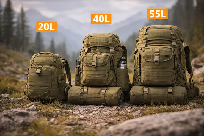 Batohy s objemom 35–45 litrov pre trojdňový pobyt v prírode.webp