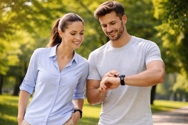 Kontrola srdcového tepu počas prechádzky.webp