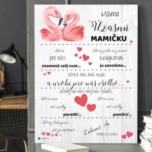 Darčeky pre mamku - Personalizovaná tabuľka s vlastným vyznaním lásky
